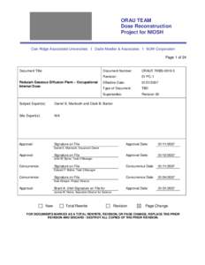 ORAU TEAM Dose Reconstruction Project for NIOSH Oak Ridge Associated Universities I Dade Moeller & Associates I MJW Corporation Page 1 of 24
