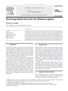 digital investigation[removed]S33–S41  available at www.sciencedirect.com journal homepage: www.elsevier.com/locate/diin