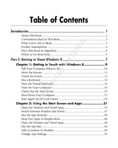 Table of Contents Introduction ............................................................................. 1 TE  RI