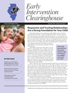 Early Intervention Clearinghouse http://eiclearinghouse.org  Summer 2016 • Volume 29, Issue 2