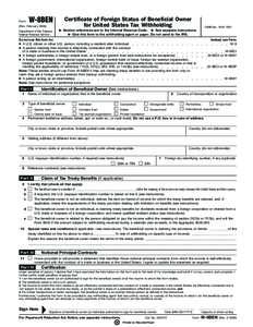 Form W-8BEN (Rev. February 2006)