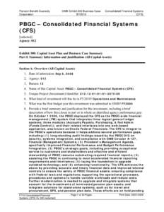 Exhibit 300: Capital Asset Plan and Business Case Summary