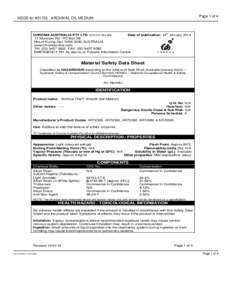 Page 1 of 4  MSDS for #[removed]ARCHIVAL OIL MEDIUM th