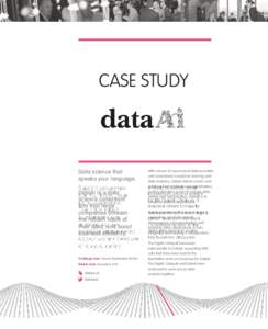 CASE STUDY  Data science that speaks your language.  Small businesses