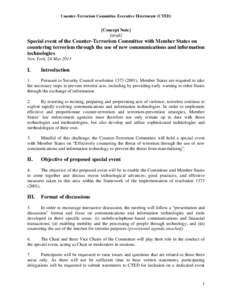 Working Paper on the Preparation of the Special Meeting of the Counter-Terrorism Committee with the Financial Action Task Force (FATF) and FATF-style regional bodies (FSRBs)