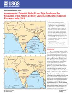 World Petroleum Resources Project  Assessment of Potential Shale Oil and Tight Sandstone Gas Resources of the Assam, Bombay, Cauvery, and Krishna-Godavari Provinces, India, [removed]°