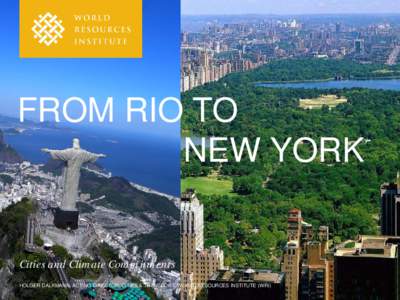 From Rio to New York, Cities and Climate Commitments