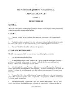 31  The Australian Light Horse Association Ltd. ~ ASSOCIATION CUP ~ EVENT 3 DUMMY THRUST
