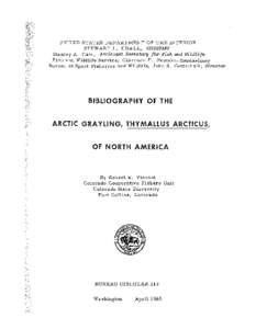 UNITED STATES DEPARTMENT OF THE INTERIOR STEWART L. UDALL, SECRETARY Stanley A. Cain, Assistant Secretary for Fish and WiZdZife