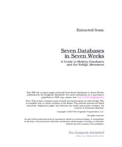 Seven Databases in Seven Weeks