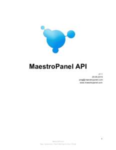 MaestroPanel API v1www.maestropanel.com