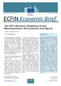 The EU’s Southern Neighbourhood: Macroeconomic Performance and Equity