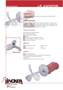 LR AGITATOR  Side-Entry Agitator s is a range of side-entry agitators with the shaft directly