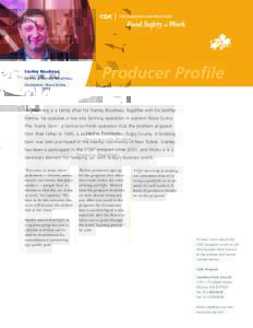 Producer Profile  Stanley Boudreau, Dennis & Stanley Boudreau, Concession, Nova Scotia