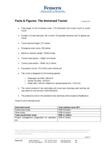 Facts & Figures: The Immersed Tunnel   15 August 2012