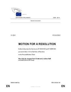 [removed]EUROPEAN PARLIAMENT Session document[removed]