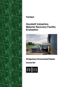 Final Report  Goodwill Industries Material Recovery Facility Evaluation