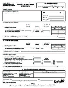 73A404[removed]Commonwealth of Kentucky DEPARTMENT OF REVENUE  FOR DEPARTMENT USE ONLY