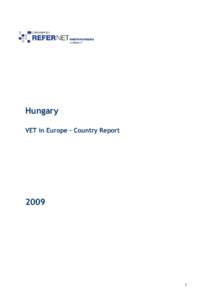 Hungary VET in Europe – Country Report[removed]