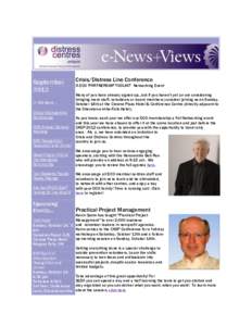 September 2012 In this issue... Crisis/Distress Line Conference DCO Annual General