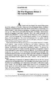 Hegemonic stability theory / Political realism / Political science / George Modelski / Marxist theory / Hegemony / Great power / Kondratiev wave / Modern history / International relations theory / International relations / Business cycle