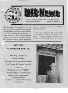 ::;;w.  A Newsletter for Members & Friends of the Leneu Historical Society JanuarylFebruary 2003
