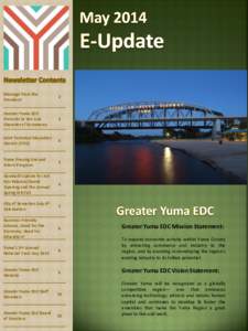 Message from the President 2  Greater Yuma EDC