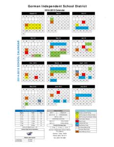 Gorman Independent School District[removed]Calendar August-14