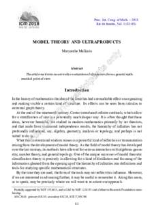 Model theory / Mathematics / Mathematical logic / Metalogic / Non-standard analysis / Ultraproduct / Maryanthe Malliaris / Ultrafilter / Saturated model / O-minimal theory / Type / Finite set