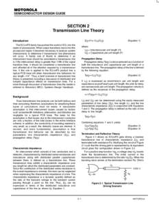 MOTOROLA  Transmission Line Theory SEMICONDUCTOR DESIGN GUIDE