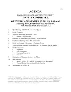 [removed]AGENDA KANKAKEE AREA TRANSPORTATION STUDY  SAFETY COMMITTEE