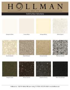 Solid Surface Selections  Designer White Frosty White