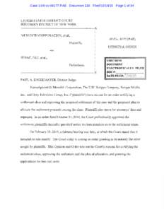 Case 1:09-cv[removed]PAE Document 220 Filed[removed]Page 1 of 34  Case 1:09-cv[removed]PAE Document 220 Filed[removed]Page 2 of 34 I.