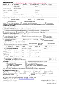 Domiciliary Oxygen Therapy Prescription