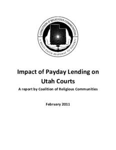 Microsoft Word - Impact of Payday Lending on Utah Courts