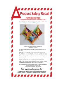 Product liability / Product recall / Plush