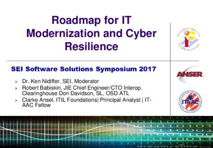 Roadmap for IT Modernization and Cyber Resilience   