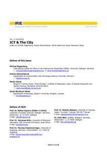 IRIE ISSNInternational Review of Information Ethics  Vol)
