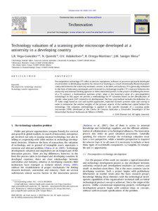 Technology valuation of a scanning probe microscope developed at a university in a developing country