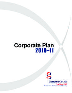 Corporate Plan 2010–11 Corporate Plan 2010–11 TABLE OF CONTENTS