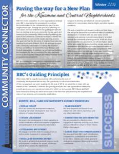 2014  for the Kinsman and Central Neighborhoods With the recent completion of a new organizational strategic plan, BBC is now laying the groundwork to continue the transformation of our communities by way of a new