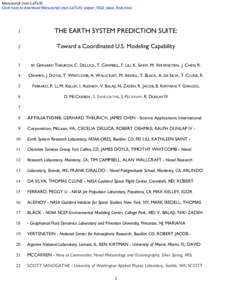 Manuscript (non-LaTeX) Click here to download Manuscript (non-LaTeX): paper_1502_esps_final.docx 1  THE EARTH SYSTEM PREDICTION SUITE: