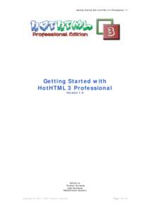 Microsoft Word - Getting Started with HotHTML 3 Professional.doc