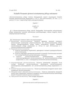 28. aprilNrKalaallit Nunaanni qitornavissiartaartarneq pillugu nalunaarut Qitornavissiartaartarneq pillugu inatsisip allannguutaanik inatsisit assigiinngitsut Kalaallit