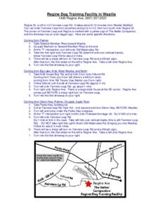 Microsoft Word - Directions Regine with map.doc