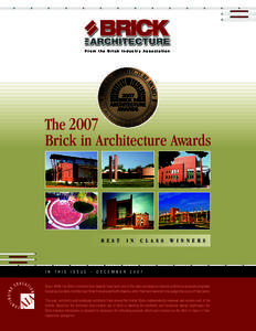 From the Brick Industry Association  The 2007 Brick in Architecture Awards  B E S T