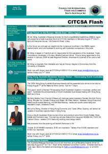 Issue 172 July[removed]COUNCIL FOR INTERNATIONAL TRADE AND COMMERCE SOUTH AUSTRALIA INC