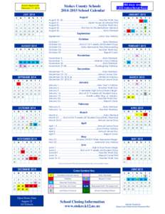 Board Approved February 17, 2014 Stokes County SchoolsSchool Calendar