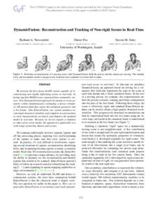 DynamicFusion: Reconstruction and Tracking of Non-rigid Scenes in Real-Time Richard A. Newcombe  Dieter Fox