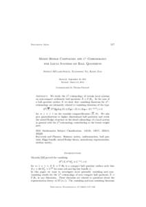 517  Documenta Math. Mixed Hodge Complexes and L2 –Cohomology for Local Systems on Ball Quotients